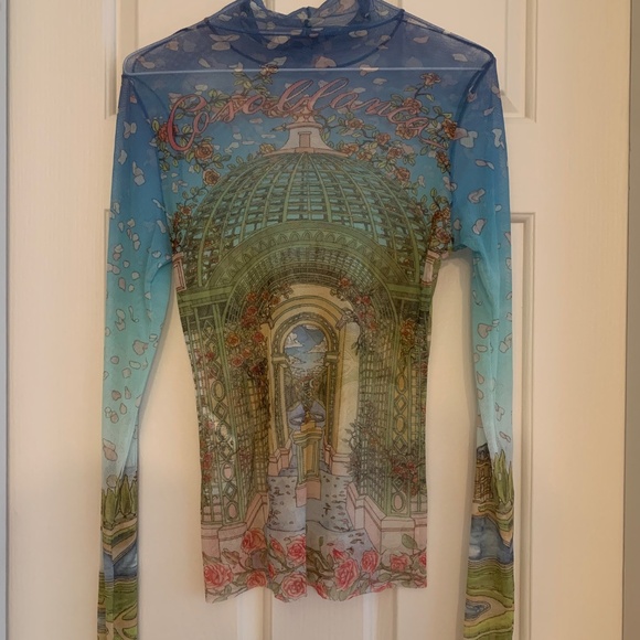 Casablanca L'Amour En Fleur Mesh Top - Picture 3 of 9